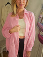 Musselin Bluse kurz - rosa