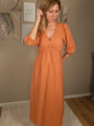 Musselin Kleid "FRIDA" - orange