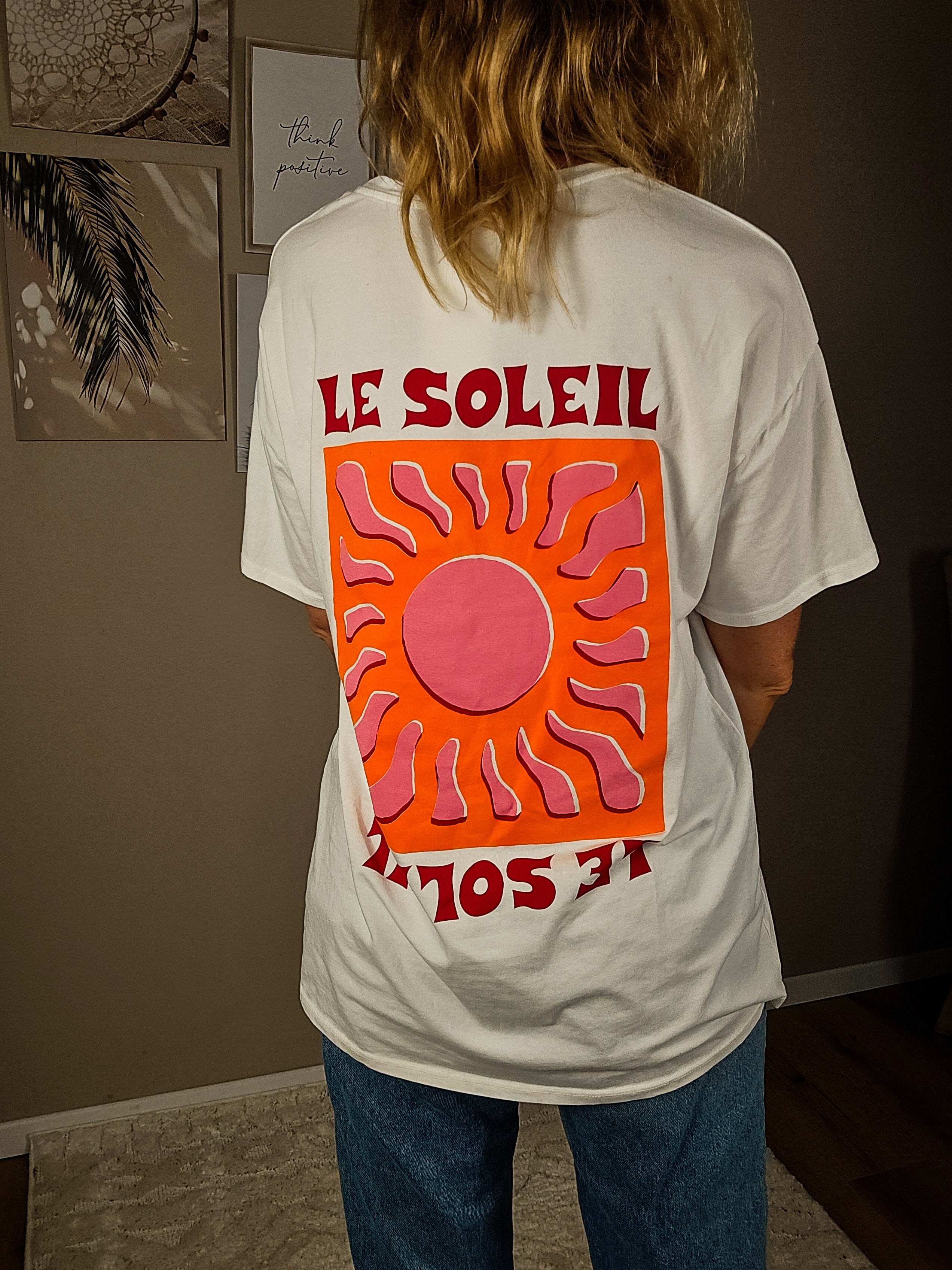 Statement Shirt "Le Solei" - weiß