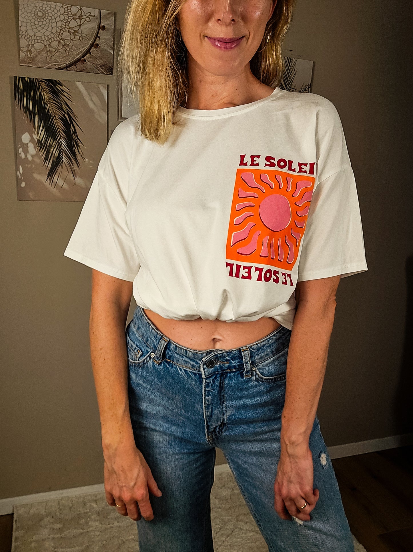 Statement Shirt "Le Solei" - weiß