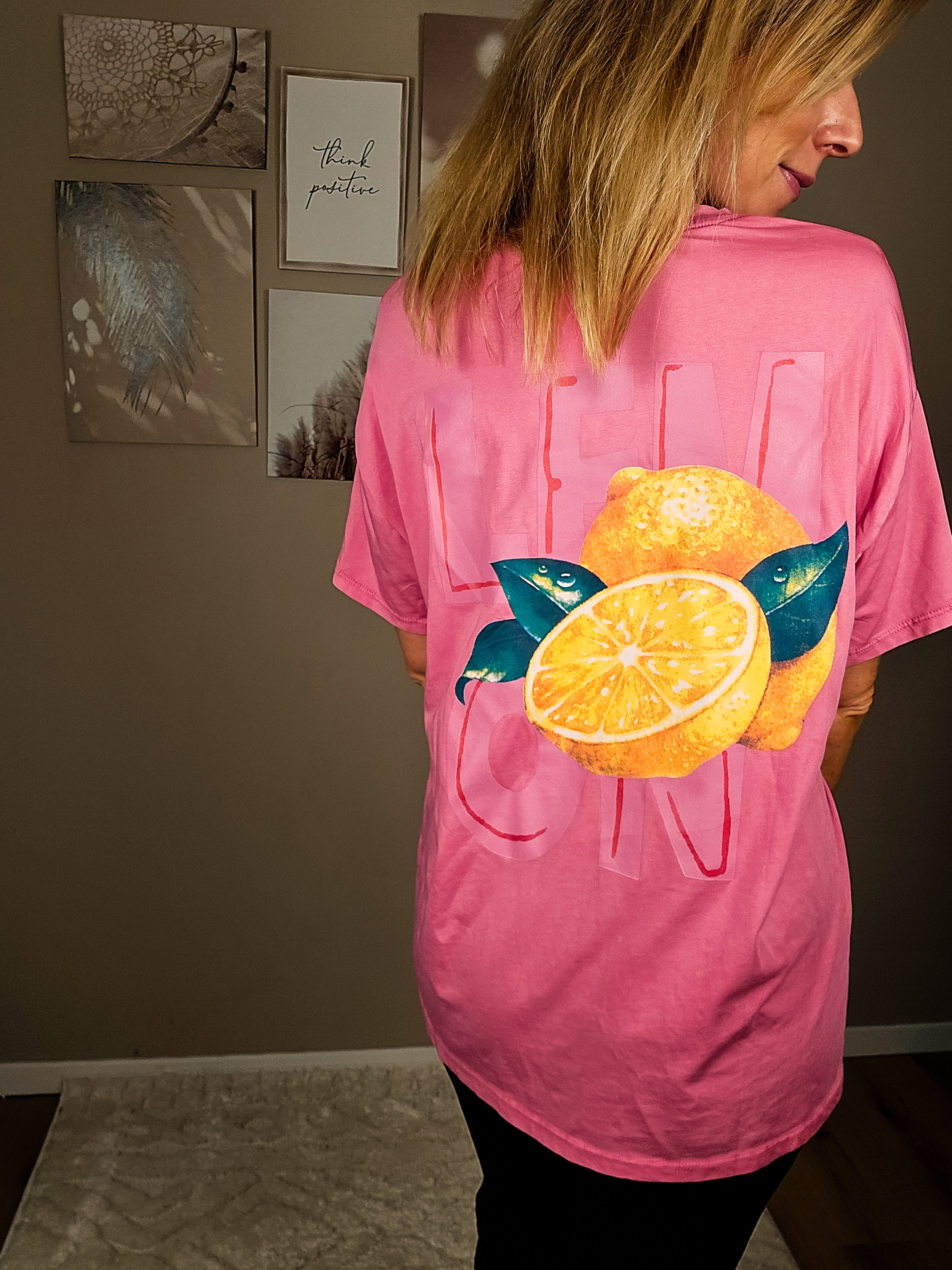 Statement Shirt "Lemon" - pink