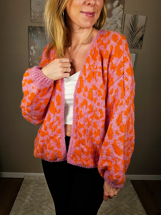 Leo Cardigan "ANNA" - rosa/orange