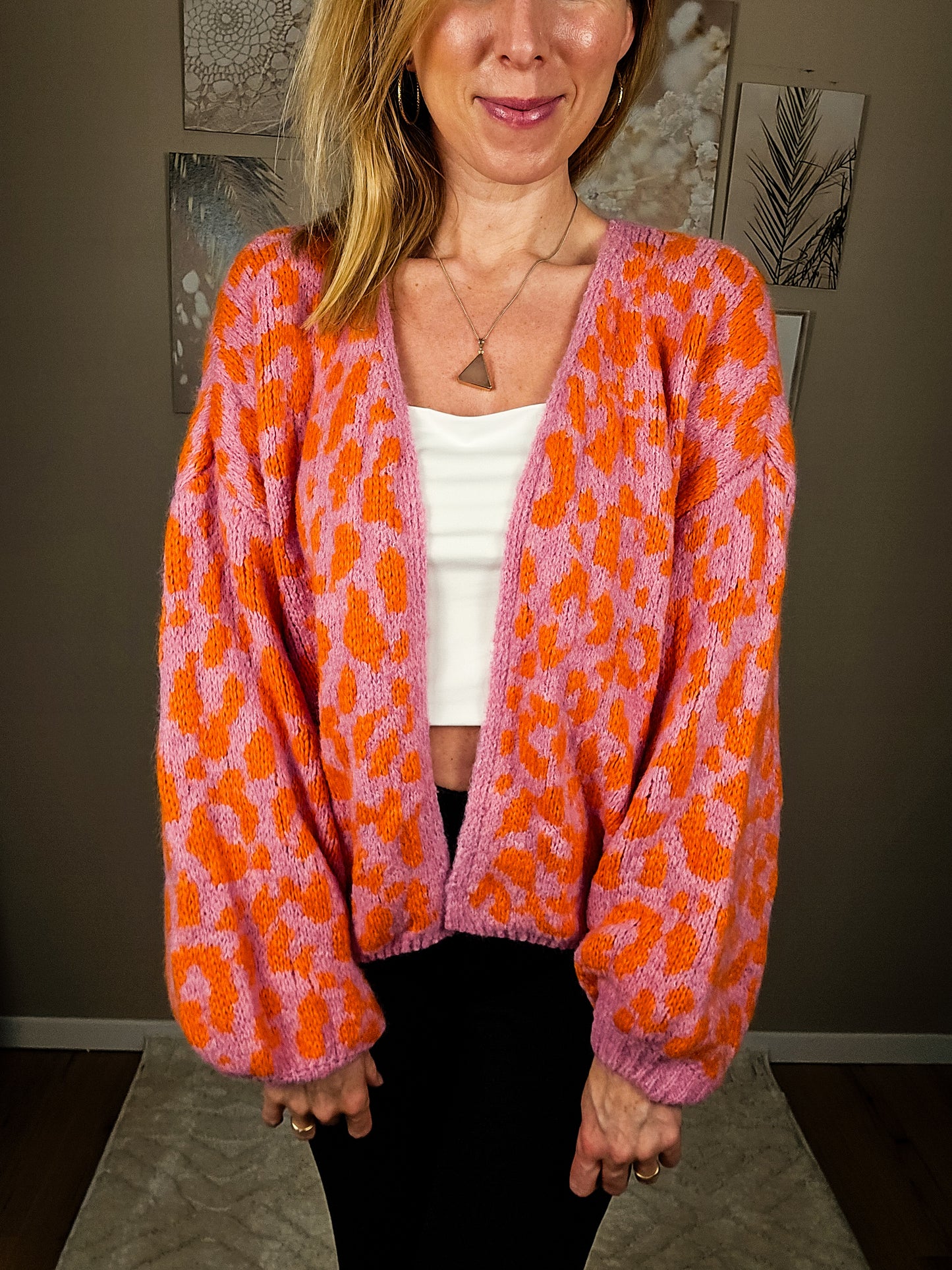 Leo Cardigan "ANNA" - rosa/orange