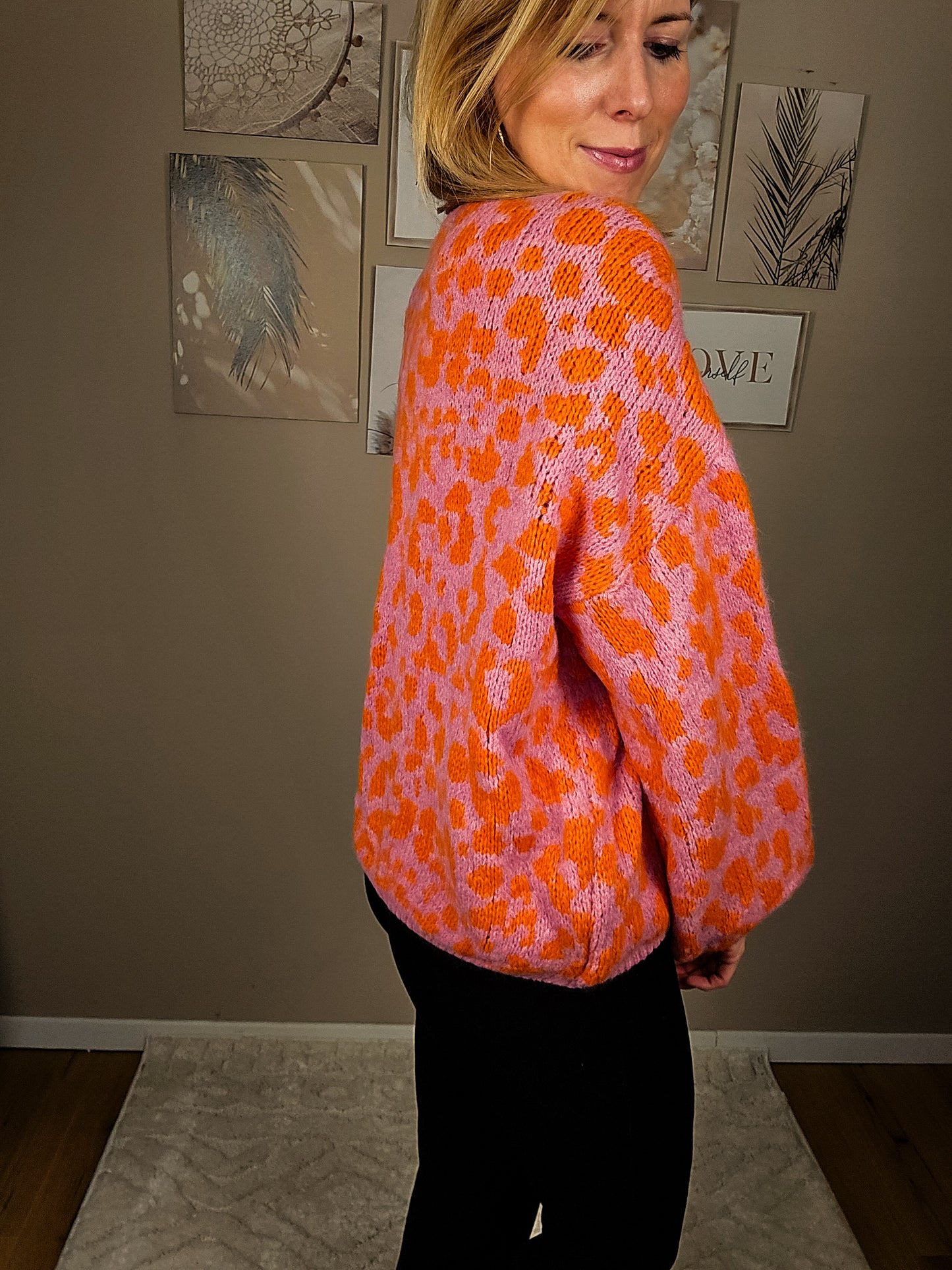 Leo Cardigan "ANNA" - rosa/orange