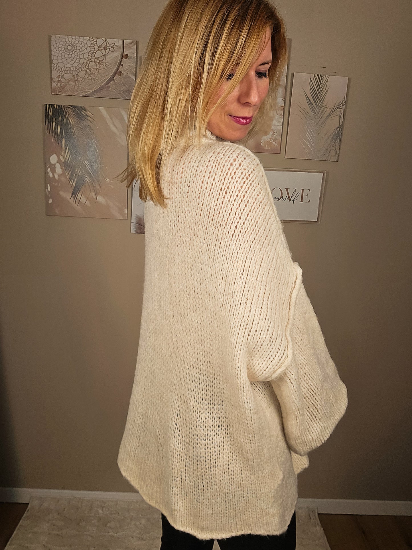 Pullover mit Nahtstreifen FRIDA - beige