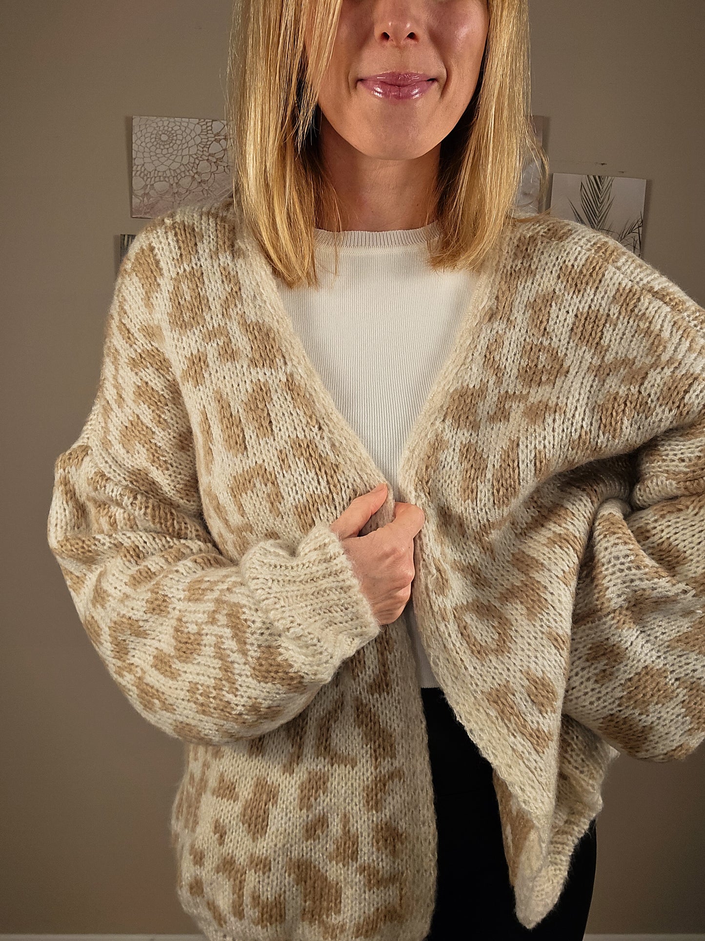 Leo Cardigan "ANNA" - beige/creme