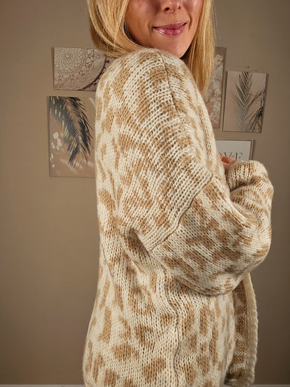 Leo Cardigan "ANNA" - beige/creme