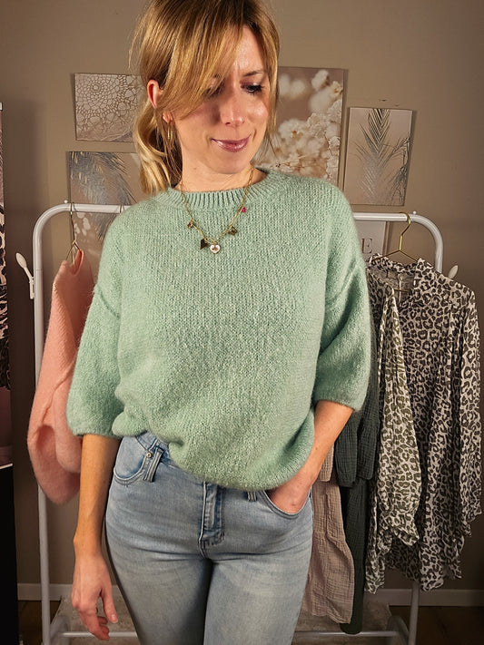 3/4 Arm Pullover "LENA" - mint