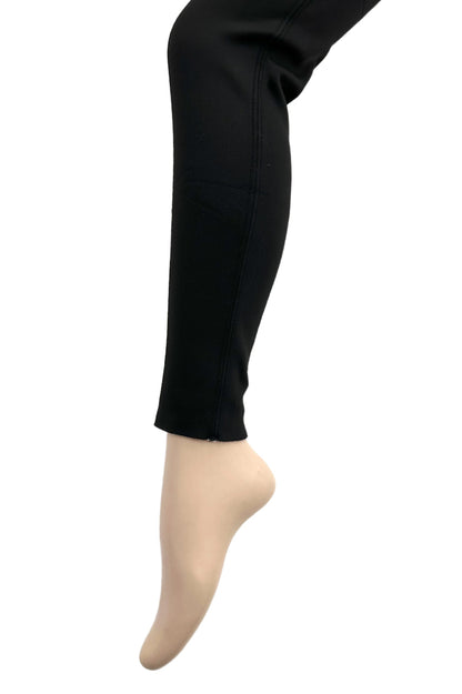 Hoch taillierte Thermo-Leggings mit Tasche - schwarz